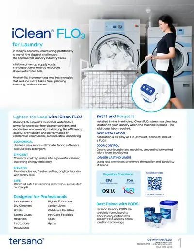 FLO3 สำหรับซักรีดอุตสาหกรรม